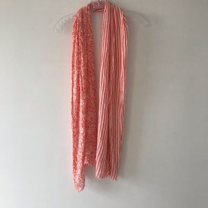 Orange and white scarf